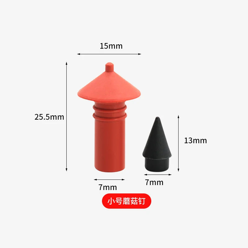 180pcs Universal Mushroom Tubeless Tire Repair Kit — Red & Black 7mm/8mm Rubber Plugs for Car Tire Fix