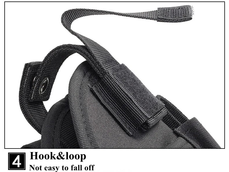 Universal Drop Leg Gun Holster - Right-Handed Tactical Thigh Pistol Bag & Pouch for All Handguns