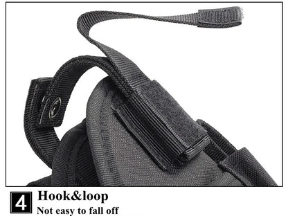 Universal Drop Leg Gun Holster - Right-Handed Tactical Thigh Pistol Bag & Pouch for All Handguns