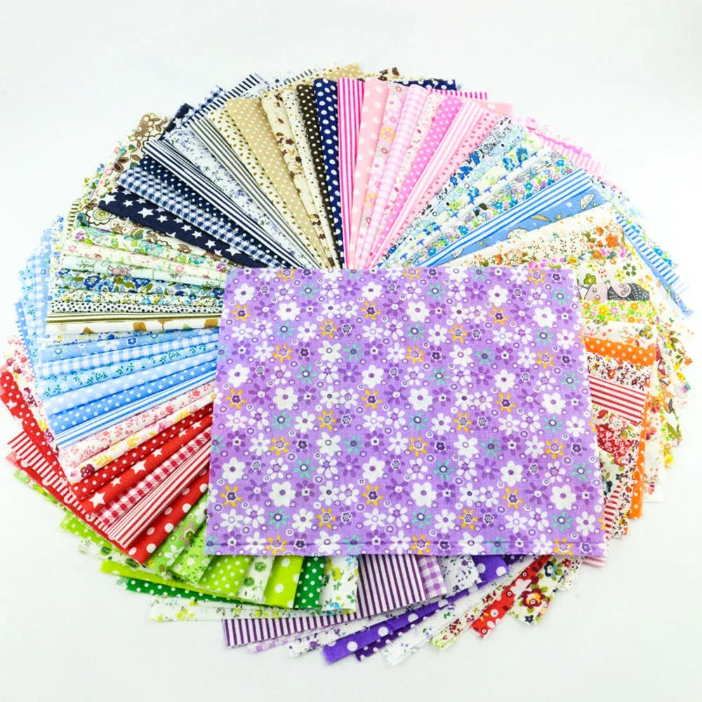 Ankara Patchwork Fabric Bundle - 50 Pieces 10x12cm Cotton Fabric for Sewing, Quilting & DIY Dolls