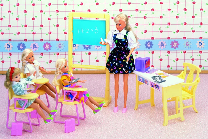 Princess Bathroom Furniture Set for Barbie Dollhouse – 30cm Accessories with Shower & Toilet