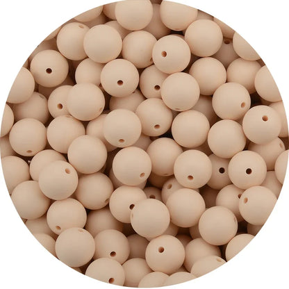 LOFCA Silicone Teething Beads - 20pcs 15mm Round Baby Chew Beads for DIY Teether Toys Infant Accessories