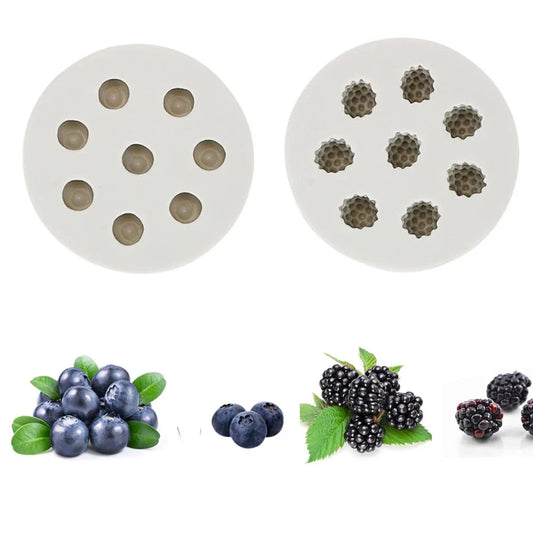 Raspberry & Blueberry Silicone Mold – DIY Candle, Resin, Fondant, Chocolate & Baking Decoration Mould (M2628)