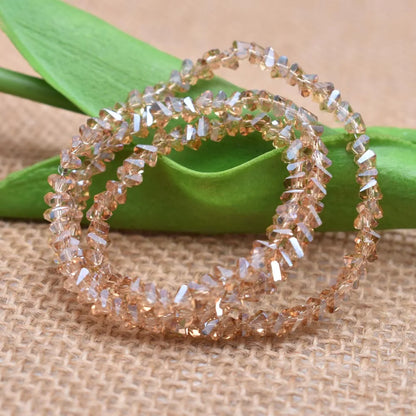Yanqi Triangle Crystal Beads - 38 Colors 4mm Loose Glass Beads for DIY Jewelry Making Earrings Necklace Crafts