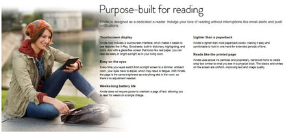 Original Kindle 6/8 Used eBook Reader – 6" E-Ink Touchscreen WiFi eReader, No Light, Better Than Kobo