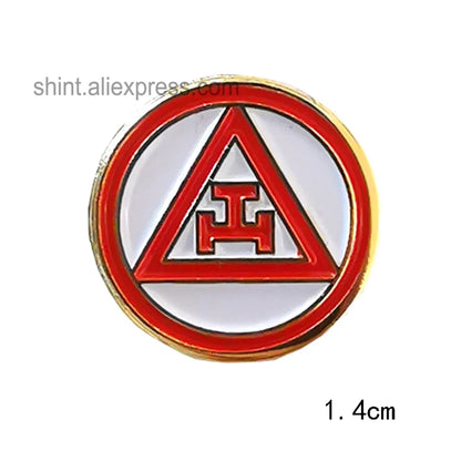 Masonic Freemason Lapel Pin - Forget Me Not Sun Past Master Commemorative Badge for Freemasonry Accessories & Collectors