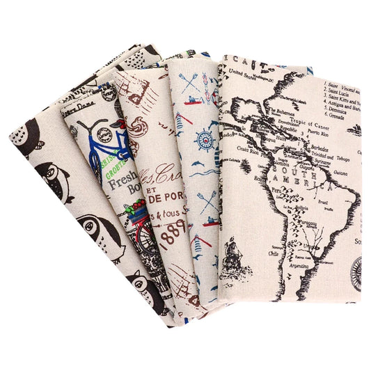 African Ankara Cotton Fabric - Map of the World Print Sewing, Tablecloth, Pillow, Bag & Curtain Material