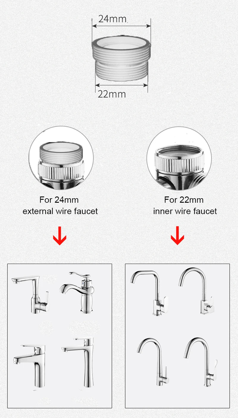 New Faucet Extender & External Shower Head Set – Bathroom Faucet Adapter Attachment for Washbasin