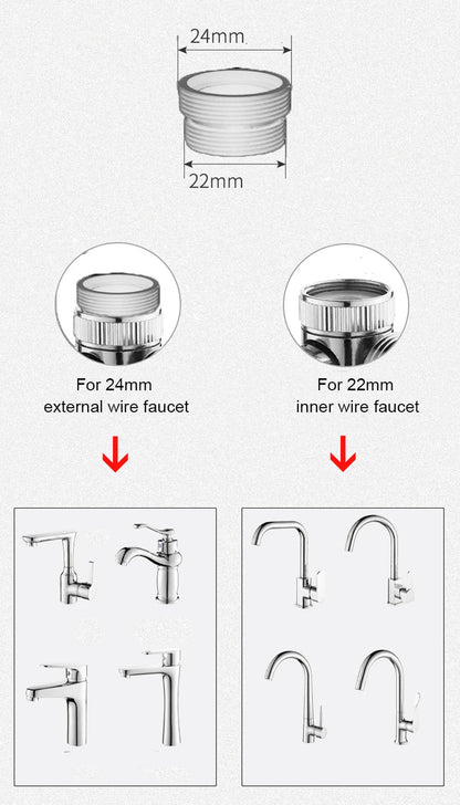 New Handheld Faucet Diverter Valve Set – Adjustable Shower Head Adapter for Home Bathroom & Kitchen Faucets
