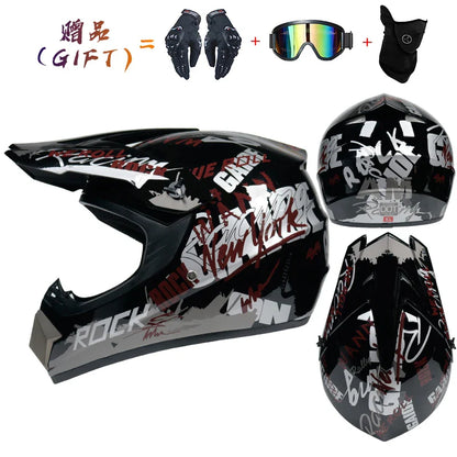 Safety Motocross Helmet for Kids - DOT Approved ATV Cross Bicycle Downhill Capacete, Unisex, Lightweight ABS 1KG