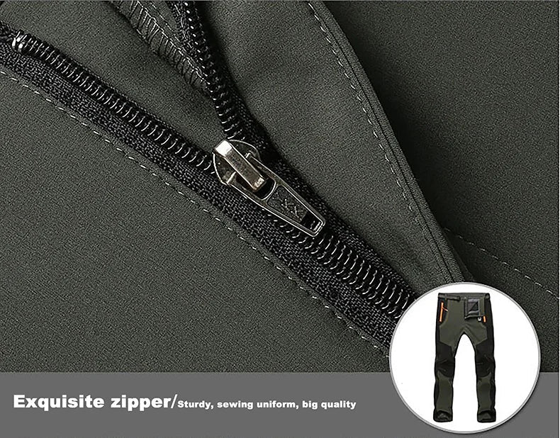 LNGXO Men’s Fleece Hiking Pants – Thick Warm Winter Waterproof & Windproof Soft Shell Ski, Trekking, and Camping Trousers