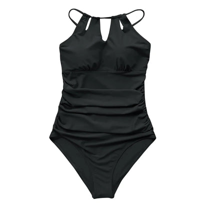 CUPSHE Lace-Up Back One-Piece Swimsuit – Sexy Cut-Out Backless Monokini Swimwear for Women, 2023 Beach & Bathing Suit