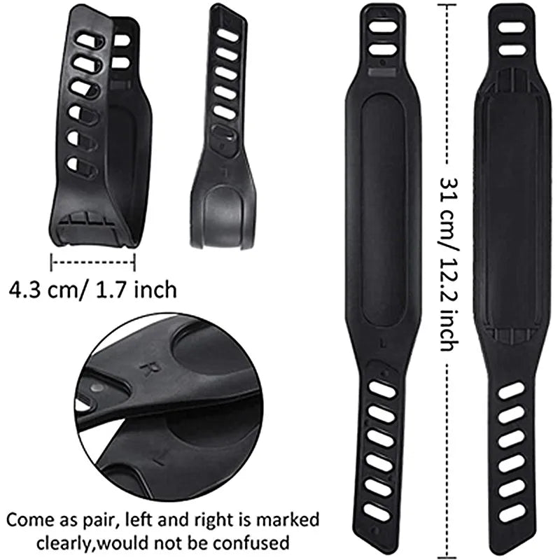 2/4pcs Exercise Bike Pedal Straps – Adjustable Length Cycling Belts for Stationary Fitness, Fix Bands Tape
