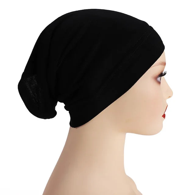African Print Turban Head Wrap - Soft Stretch Twisted Pleated Beanie Bonnet for Women, Headtie & Chemo Cap