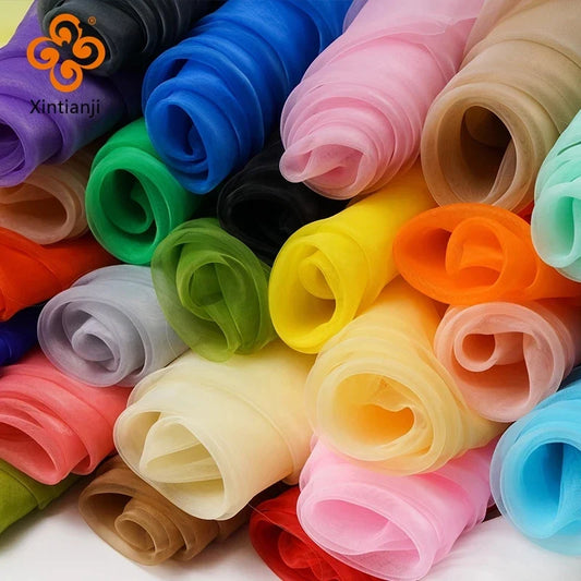 Sheer Organza Fabric Roll - Wedding Party Decoration Material for Romantic Events & Birthday Decor
