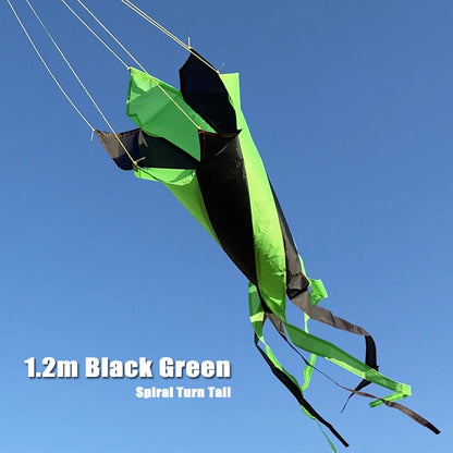 1.2M Spinner Windsock Kite - Soft Inflatable Turbine Line Decoration with Carry Bag