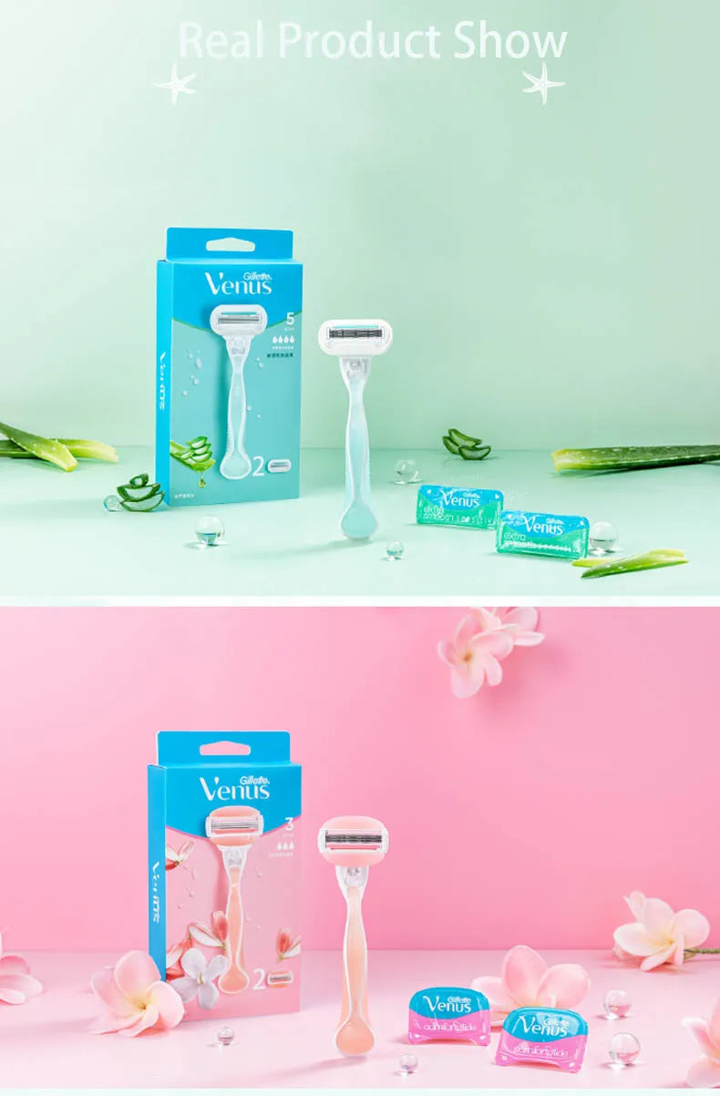 Gillette Venus Women's Razor - 3/5 Blade with Lubricating Soap, Sensitive Shaving & Hair Removal for Body
