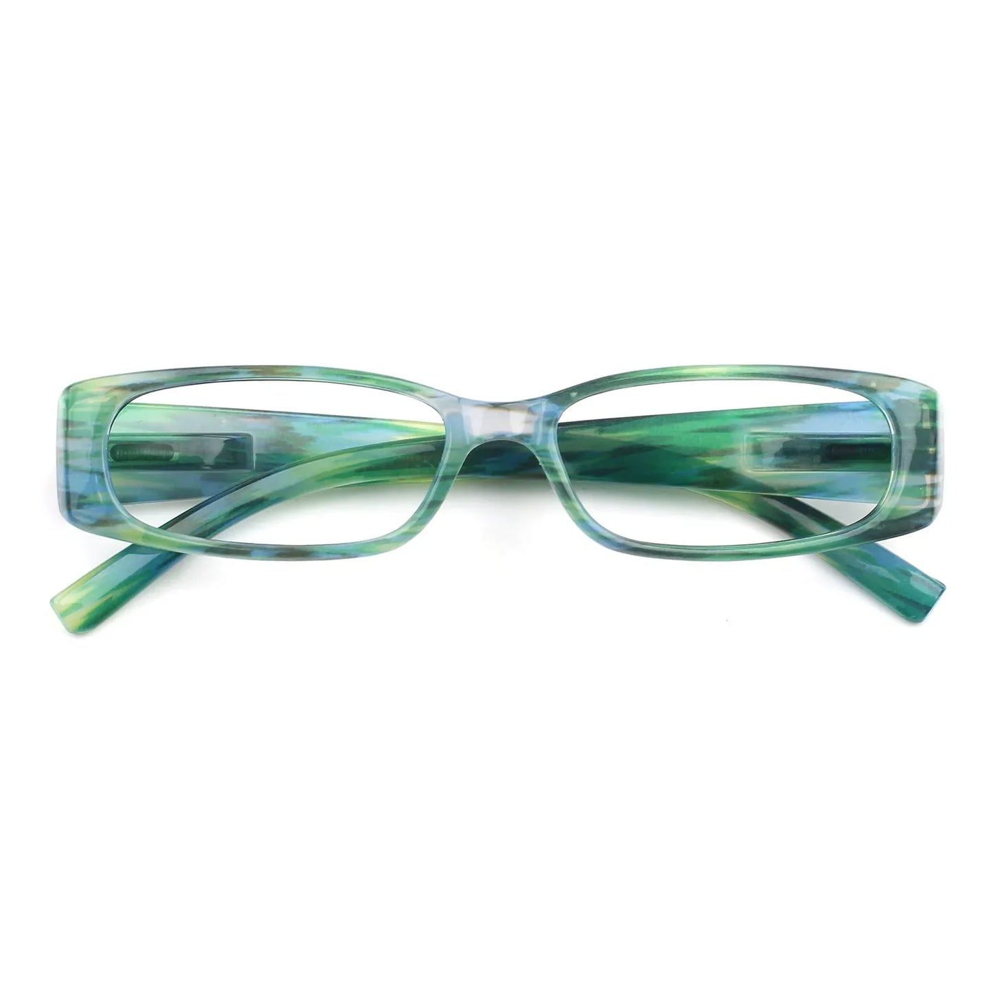 Stylish Small Frame Reading Glasses - Spring Hinge Readers for Men & Women in 6 Color Options