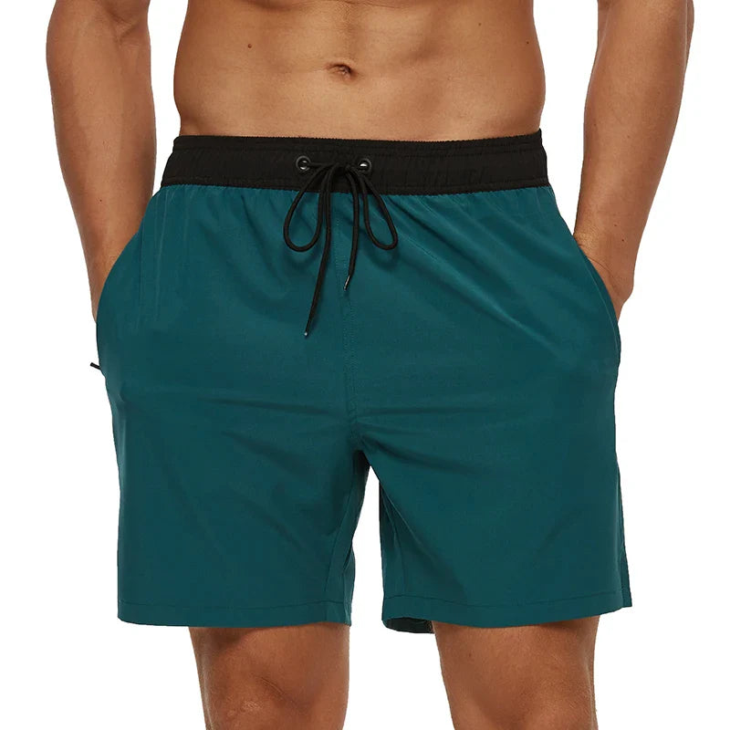 Men’s Summer Swim Shorts – Escatch Breathable Sport Board Shorts with Elastic Waist, Mesh Liner & Pockets Swimwear Beach Bermudas