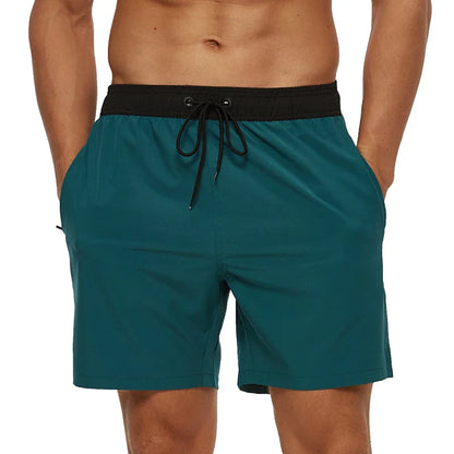 Men’s Summer Swim Shorts – Escatch Breathable Sport Board Shorts with Elastic Waist, Mesh Liner & Pockets Swimwear Beach Bermudas