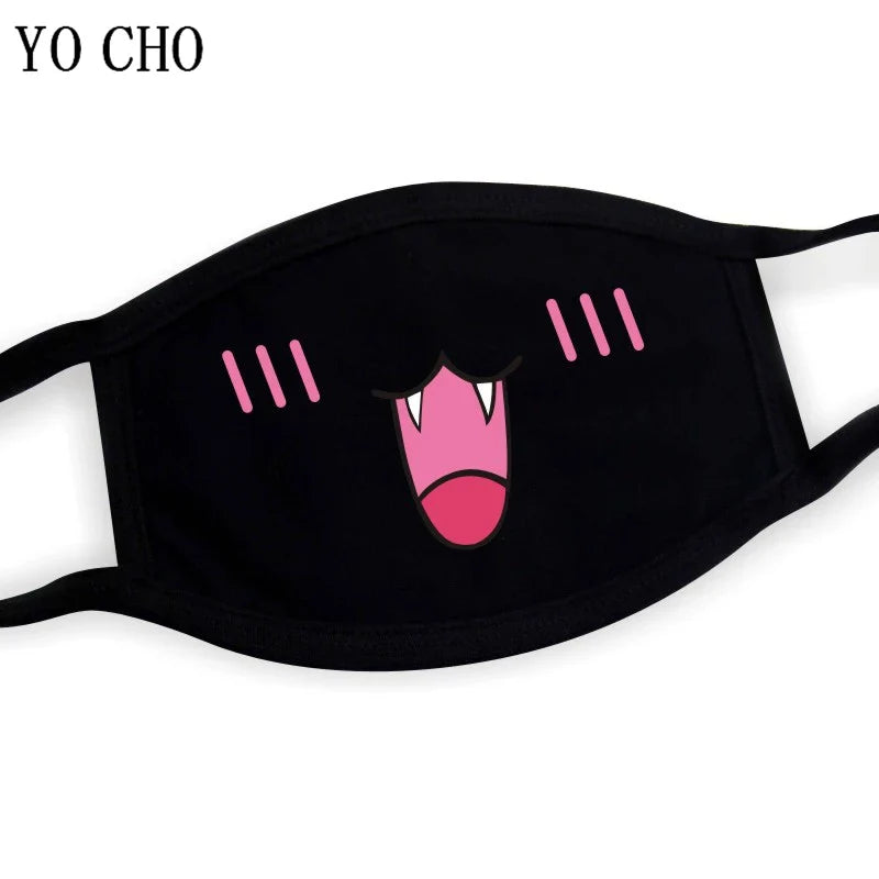YO CHO Unisex Cotton Dust Mouth Mask – Anime Cartoon Respirator, Warm Mouth Muffle, Perfect Birthday Party Gift