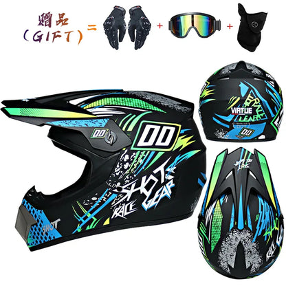 Safety Motocross Helmet for Kids - DOT Approved ATV Cross Bicycle Downhill Capacete, Unisex, Lightweight ABS 1KG