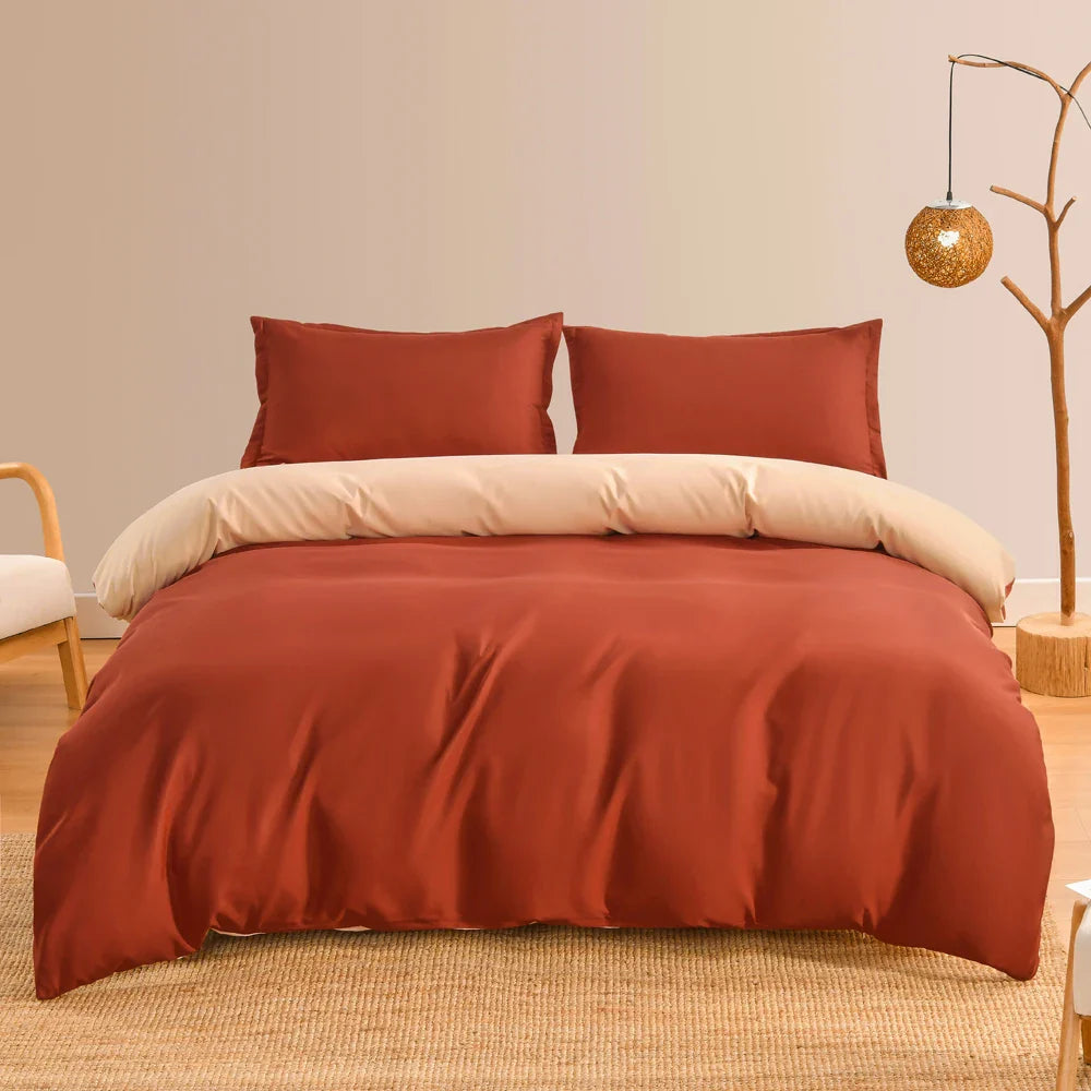 New Design Dark Green Bedding Set - Duvet Cover, Bed Sheet & Pillowcase, King/Queen/Full/Single Size (Excluding Filler), 3/4pcs