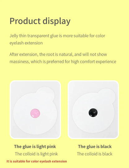 GLAMLASH Eyelash Extension Glue — Black Adhesive Kit for Individual False Lashes, 0.3–2 Sec Dry Time, Professional Use
