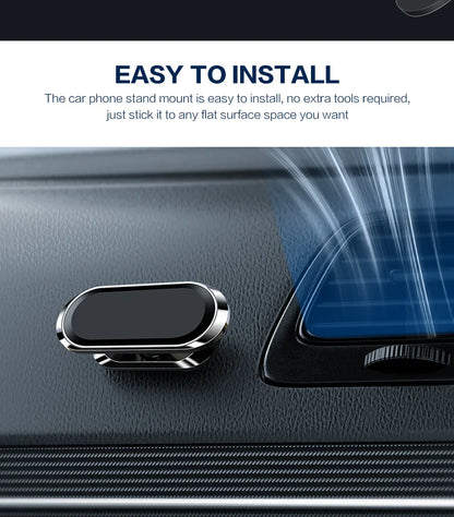 STONEGO 360° Rotating Metal Magnetic Phone Holder – Zinc Alloy Car Mount for Cellphones