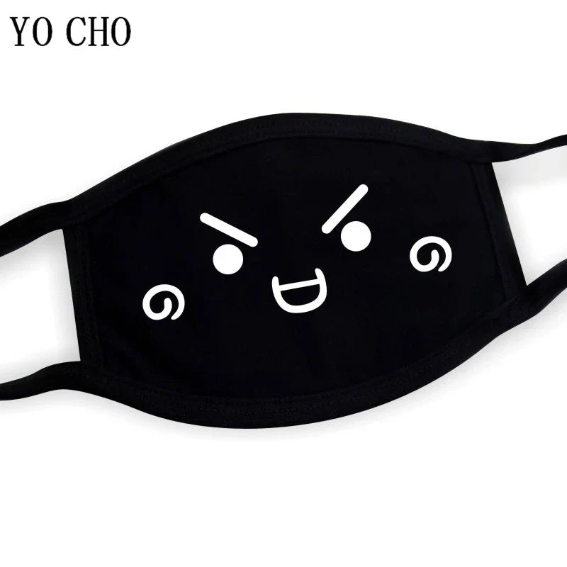 YO CHO Unisex Cotton Dust Mouth Mask – Anime Cartoon Respirator, Warm Mouth Muffle, Perfect Birthday Party Gift