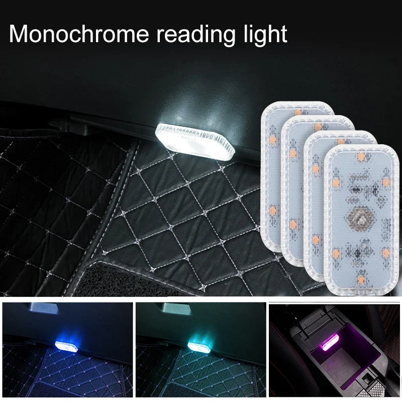 Mini LED Touch Light - USB Rechargeable Wireless Car Interior Reading & Ceiling Lamp