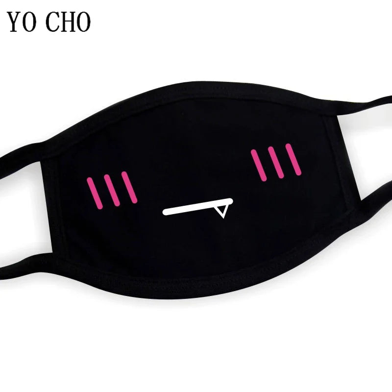 YO CHO Unisex Cotton Dust Mouth Mask – Anime Cartoon Respirator, Warm Mouth Muffle, Perfect Birthday Party Gift