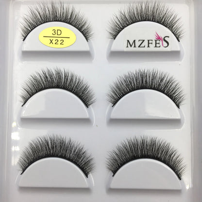 38 Styles 5 Pairs 3D Mink False Eyelashes – Natural Fake Lashes Makeup Beauty Tools