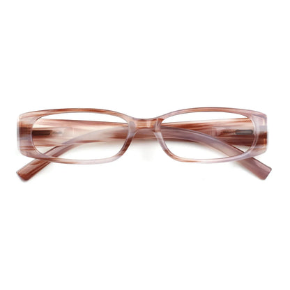 Stylish Small Frame Reading Glasses - Spring Hinge Readers for Men & Women in 6 Color Options