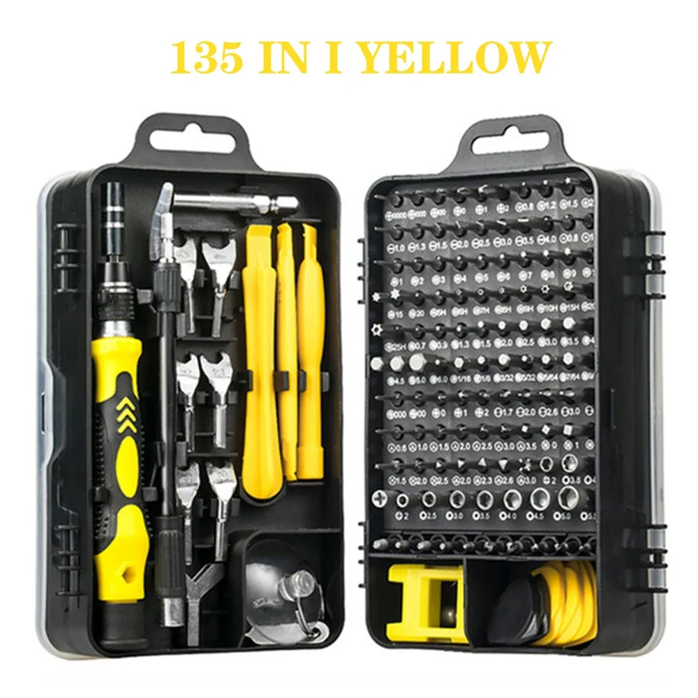 Precision Magnetic Screwdriver Set - Torx Hex Bit Kit for Mobile Phone Repair and Electronics Hand Tools