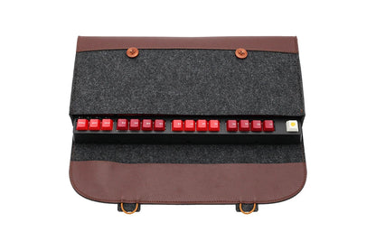 PU Felt Keyboard Carrying Case – Protective Bag for Planck 40%, 60%, 80%, 100%, GH60, XD64, TADA68, TKL 87/104, ANSI, BM60/65/68, Poker Keyboards