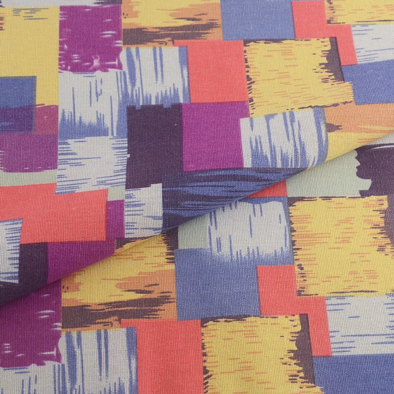 African Ankara Cotton Fabric - Map of the World Print Sewing, Tablecloth, Pillow, Bag & Curtain Material