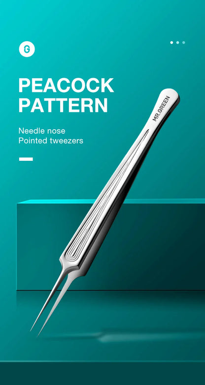 MR.GREEN Ingrown Hair Tweezers – Pointed Nose Tweezers for Eyebrows, Splinters, Blackhead & Acne Removal