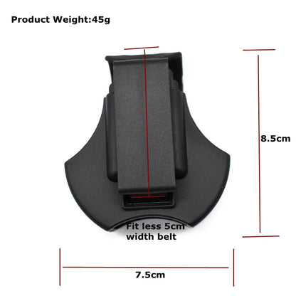 Paintball Flashlight Pouch Case – Tactical Open Top Cuff Holder, Fits Standard Handcuffs for 5.5cm Belt