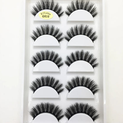 38 Styles 5 Pairs 3D Mink False Eyelashes – Natural Fake Lashes Makeup Beauty Tools