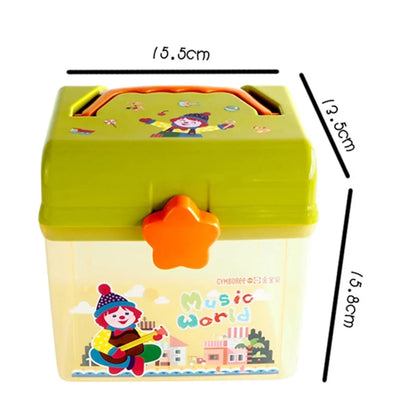 Cute Cartoon Kids Storage Box - Double Layer Portable Plastic Organizer for Toys, Crayons, Snacks & Building Blocks