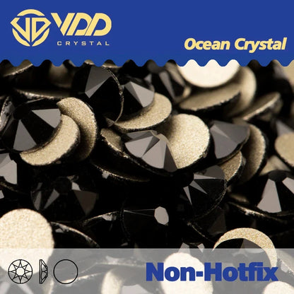 VDD Non Hot Fix Crystal Nail Art Rhinestones - 2088 Flower Flatback Gems for DIY Nail Decorations
