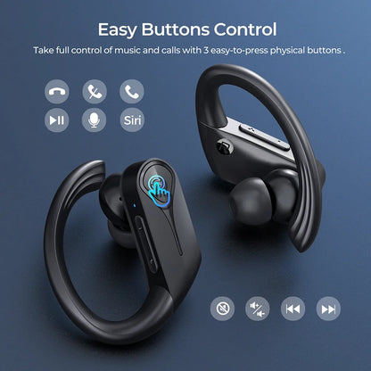 Mpow Flame Solo Wireless Bluetooth Sport Earbuds - IPX7 Waterproof Stereo Bass Headphones with Noise-Reducing Mic