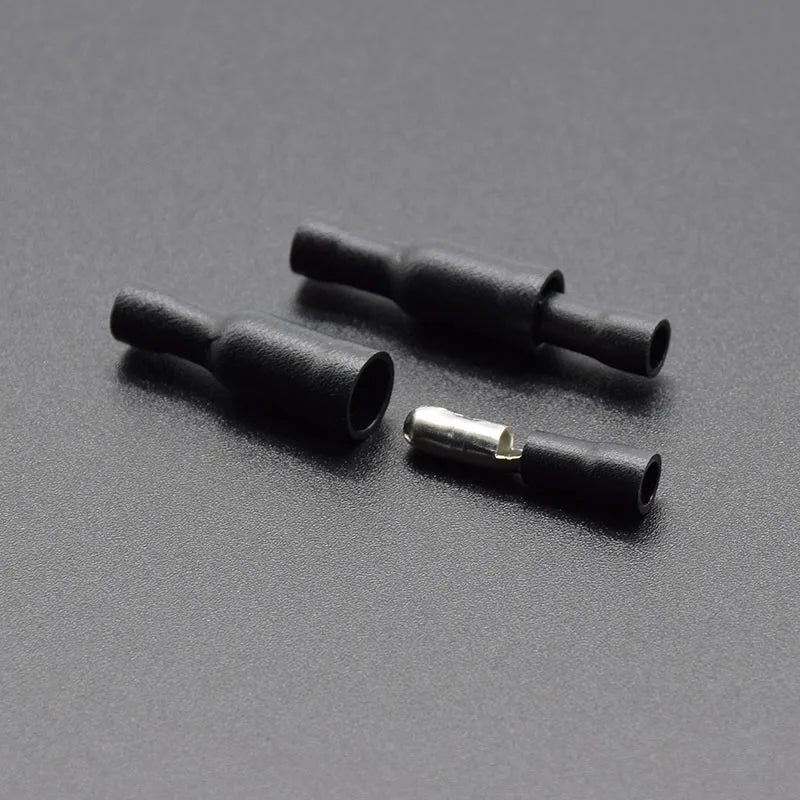 50/25/100pcs Male & Female Insulated Bullet Electrical Wire Connectors Crimp Terminal Kit for 22–16 AWG Audio & Automotive Wiring
