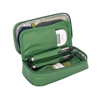 Portable Insulin Cooler Bag – Medium Size Insulated Diabetic Travel Case with Aluminum Foil & Nylon Fabric Ice Storage Protection Bag