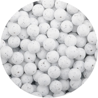 LOFCA Silicone Teething Beads - 20pcs 15mm Round Baby Chew Beads for DIY Teether Toys Infant Accessories