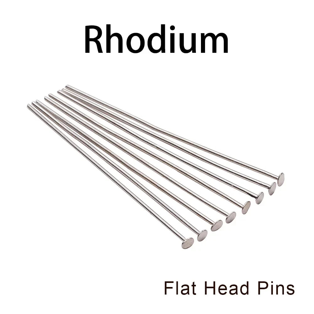 Jewelry Eye Pins & Ball Head Pins - 100/200pcs DIY Findings for Earrings Bracelets Pendants 16-60mm Craft Making Supplies