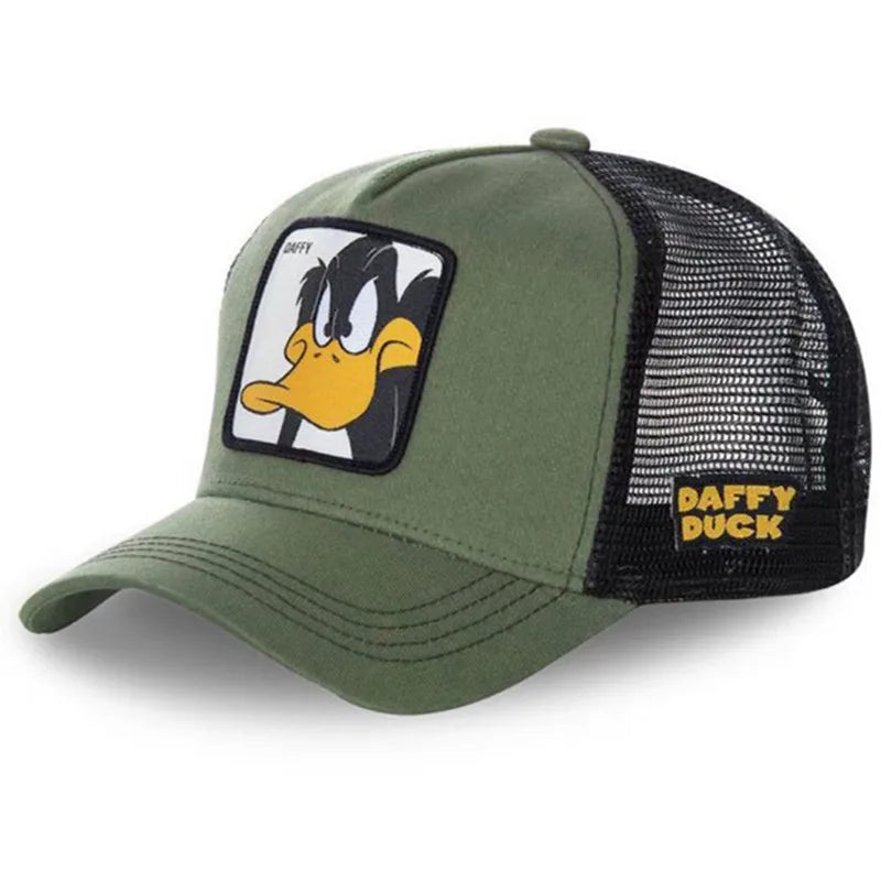 Anime Cartoon Baseball Cap - Unisex Embroidered Patch Trucker Hat for Men & Women Casual Streetwear Style