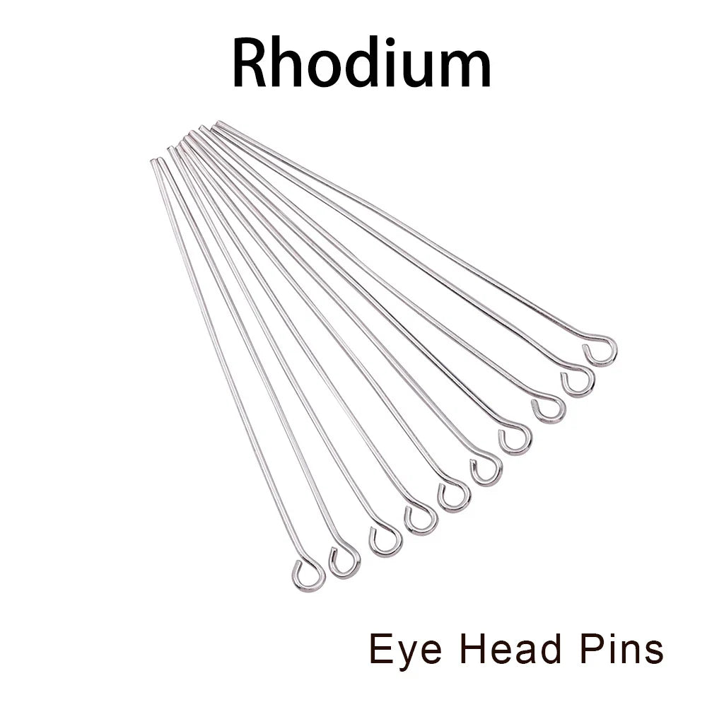 Jewelry Eye Pins & Ball Head Pins - 100/200pcs DIY Findings for Earrings Bracelets Pendants 16-60mm Craft Making Supplies