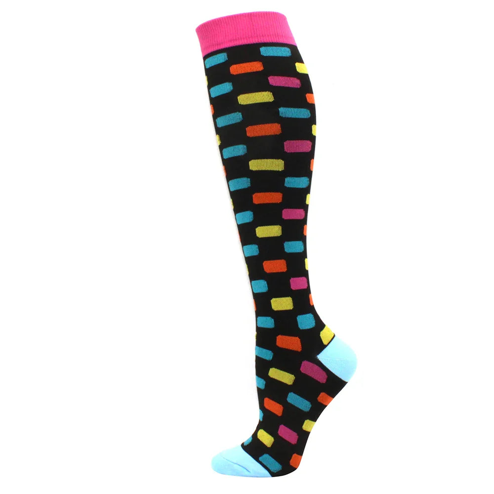 Compression Support Socks for Men & Women – Running Nursing Stockings for Edema, Varicose Veins & Blood Circulation Sports Wear